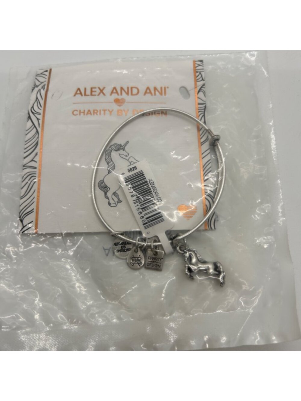 Alex And Ani Unicorn Bracelet Silver Tone Expandable Charm Bangle Mythical Magic - Picture 9 of 11